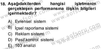 Turizm Pazarlaması Dersi 2013 - 2014 Yılı (Vize) Ara Sınav Soruları 18. Soru