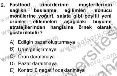 Turizm Pazarlaması Dersi 2013 - 2014 Yılı (Vize) Ara Sınav Soruları 2. Soru