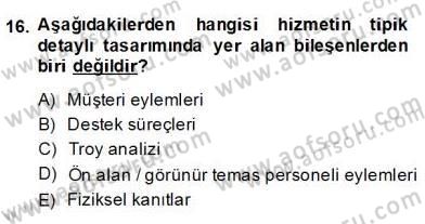 Turizm Pazarlaması Dersi 2013 - 2014 Yılı (Final) Dönem Sonu Sınav Soruları 16. Soru