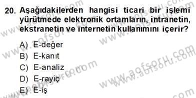 Turizm Pazarlaması Dersi 2013 - 2014 Yılı (Final) Dönem Sonu Sınav Soruları 20. Soru