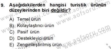 Turizm Pazarlaması Dersi 2013 - 2014 Yılı (Final) Dönem Sonu Sınav Soruları 9. Soru