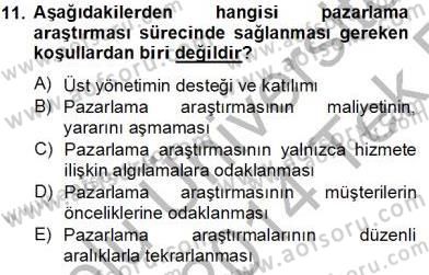Turizm Pazarlaması Dersi 2013 - 2014 Yılı Tek Ders Sınav Soruları 11. Soru