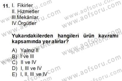 Turizm Pazarlaması Dersi 2014 - 2015 Yılı (Final) Dönem Sonu Sınav Soruları 11. Soru