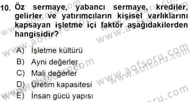 Turizm Pazarlaması Dersi 2015 - 2016 Yılı (Vize) Ara Sınav Soruları 10. Soru