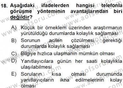 Turizm Pazarlaması Dersi 2015 - 2016 Yılı (Vize) Ara Sınav Soruları 18. Soru