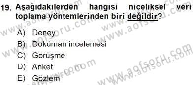 Turizm Pazarlaması Dersi 2015 - 2016 Yılı (Vize) Ara Sınav Soruları 19. Soru