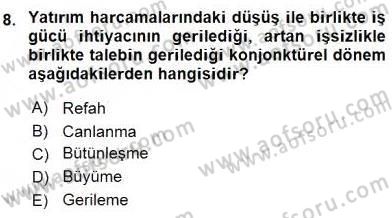 Turizm Pazarlaması Dersi 2015 - 2016 Yılı (Vize) Ara Sınav Soruları 8. Soru