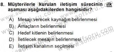 Turizm Pazarlaması Dersi 2015 - 2016 Yılı (Final) Dönem Sonu Sınav Soruları 8. Soru