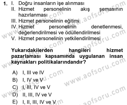 Turizm Pazarlaması Dersi 2016 - 2017 Yılı 3 Ders Sınav Soruları 1. Soru