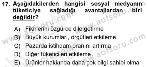 Turizm Pazarlaması Dersi 2017 - 2018 Yılı 3 Ders Sınav Soruları 17. Soru