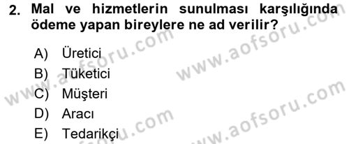 Turizm Pazarlaması Dersi 2017 - 2018 Yılı 3 Ders Sınav Soruları 2. Soru