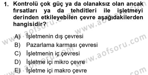 Turizm Pazarlaması Dersi 2018 - 2019 Yılı 3 Ders Sınav Soruları 1. Soru