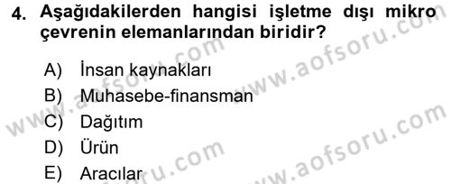 Turizm Pazarlaması Dersi 2018 - 2019 Yılı 3 Ders Sınav Soruları 4. Soru