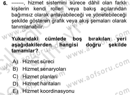 Turizm Pazarlaması Dersi 2018 - 2019 Yılı 3 Ders Sınav Soruları 6. Soru