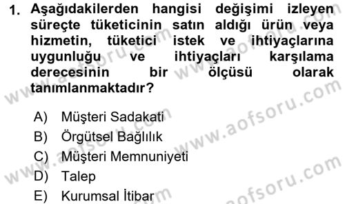 Turizm Pazarlaması Dersi 2018 - 2019 Yılı (Vize) Ara Sınav Soruları 1. Soru