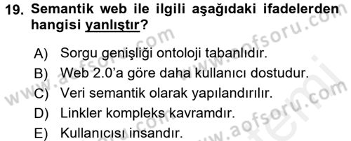 Turizm Pazarlaması Dersi 2018 - 2019 Yılı (Final) Dönem Sonu Sınav Soruları 19. Soru