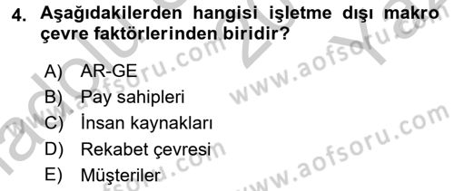 Turizm Pazarlaması Dersi 2018 - 2019 Yılı Yaz Okulu Sınav Soruları 4. Soru