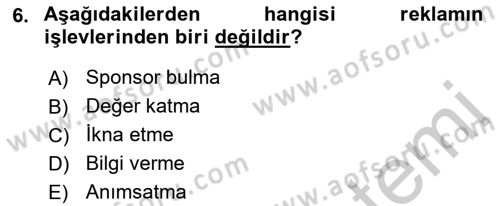 Turizm Pazarlaması Dersi 2018 - 2019 Yılı Yaz Okulu Sınav Soruları 6. Soru