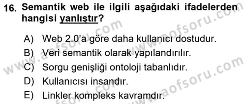 Turizm Pazarlaması Dersi 2020 - 2021 Yılı Yaz Okulu Sınav Soruları 16. Soru