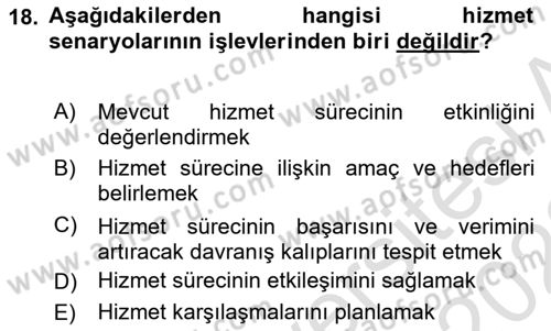 Turizm Pazarlaması Dersi 2021 - 2022 Yılı (Vize) Ara Sınav Soruları 18. Soru