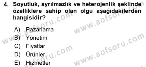 Turizm Pazarlaması Dersi 2021 - 2022 Yılı (Vize) Ara Sınav Soruları 4. Soru