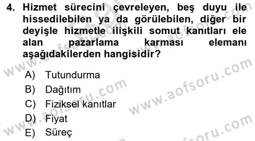 Turizm Pazarlaması Dersi 2021 - 2022 Yılı (Final) Dönem Sonu Sınav Soruları 4. Soru