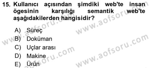 Turizm Pazarlaması Dersi 2021 - 2022 Yılı Yaz Okulu Sınav Soruları 15. Soru