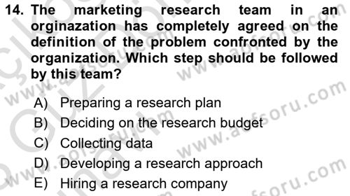 Principles Of Marketing Dersi 2022 - 2023 Yılı (Vize) Ara Sınav Soruları 14. Soru