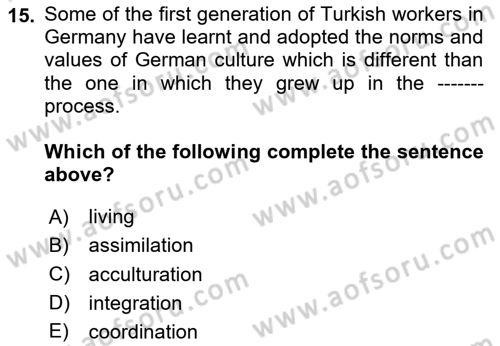 Principles Of Marketing Dersi 2024 - 2025 Yılı Yaz Okulu Sınav Soruları 15. Soru