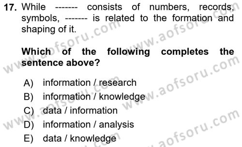 Principles Of Marketing Dersi 2025 - 2026 Yılı (Vize) Ara Sınav Soruları 17. Soru