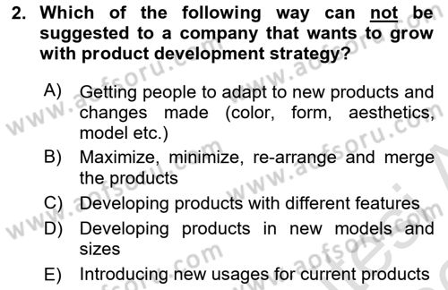 Principles Of Marketing Dersi 2025 - 2026 Yılı (Vize) Ara Sınav Soruları 2. Soru