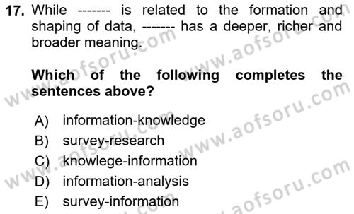 Principles Of Marketing Dersi 2025 - 2026 Yılı Yaz Okulu Sınav Soruları 17. Soru