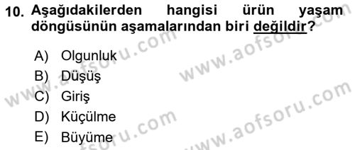 Havayolu Pazarlaması Dersi 2018 - 2019 Yılı Yaz Okulu Sınav Soruları 10. Soru