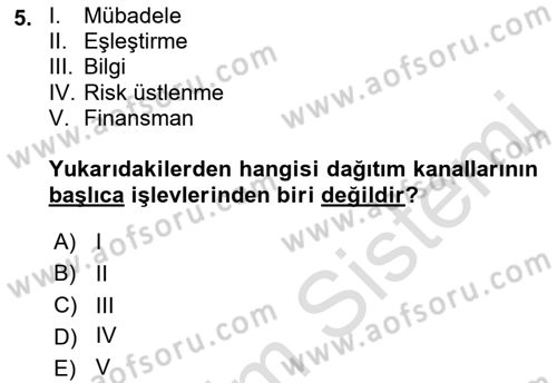 Havayolu Pazarlaması Dersi 2019 - 2020 Yılı (Final) Dönem Sonu Sınavı 5. Soru