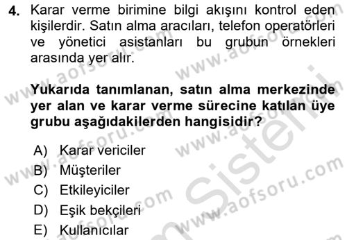 Havayolu Pazarlaması Dersi 2020 - 2021 Yılı Yaz Okulu Sınav Soruları 4. Soru