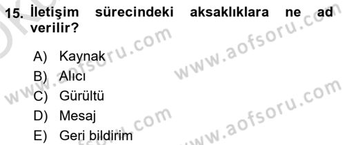 Havayolu Pazarlaması Dersi 2021 - 2022 Yılı Yaz Okulu Sınav Soruları 15. Soru