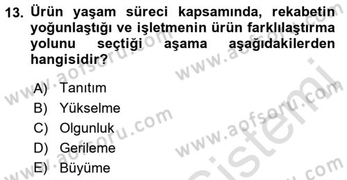 Havayolu Pazarlaması Dersi 2022 - 2023 Yılı (Final) Dönem Sonu Sınavı 13. Soru