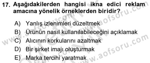 Havayolu Pazarlaması Dersi 2022 - 2023 Yılı Yaz Okulu Sınavı 17. Soru