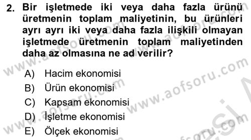 Havayolu Pazarlaması Dersi 2023 - 2024 Yılı Yaz Okulu Sınav Soruları 2. Soru