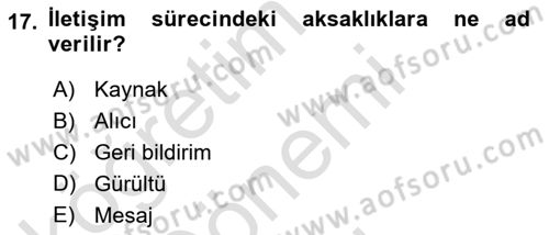 Havayolu Pazarlaması Dersi 2024 - 2025 Yılı (Final) Dönem Sonu Sınav Soruları 17. Soru