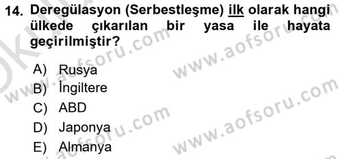 Havayolu Pazarlaması Dersi 2024 - 2025 Yılı Yaz Okulu Sınav Soruları 14. Soru