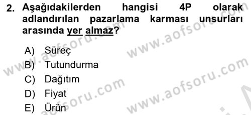 Havayolu Pazarlaması Dersi 2025 - 2026 Yılı (Final) Dönem Sonu Sınav Soruları 2. Soru