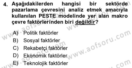 Havayolu Pazarlaması Dersi 2025 - 2026 Yılı (Final) Dönem Sonu Sınav Soruları 4. Soru