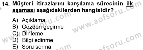 Satış Teknikleri Dersi 2012 - 2013 Yılı (Final) Dönem Sonu Sınav Soruları 14. Soru
