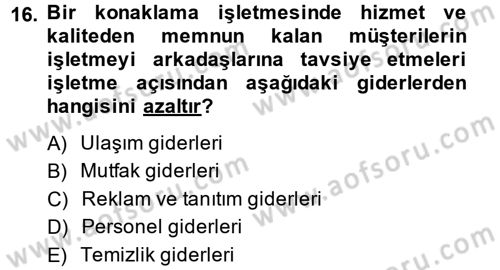 Satış Teknikleri Dersi 2013 - 2014 Yılı (Vize) Ara Sınav Soruları 16. Soru