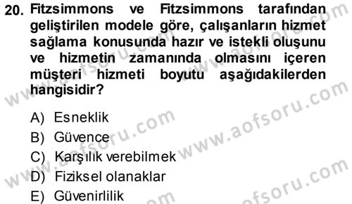 Satış Teknikleri Dersi 2013 - 2014 Yılı (Final) Dönem Sonu Sınav Soruları 20. Soru