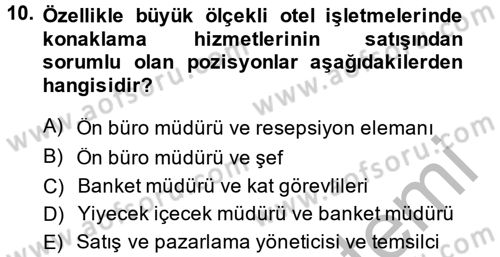 Satış Teknikleri Dersi 2014 - 2015 Yılı (Vize) Ara Sınav Soruları 10. Soru