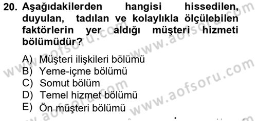 Satış Teknikleri Dersi 2014 - 2015 Yılı Tek Ders Sınav Soruları 20. Soru