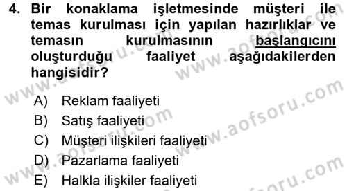 Satış Teknikleri Dersi 2016 - 2017 Yılı (Vize) Ara Sınav Soruları 4. Soru