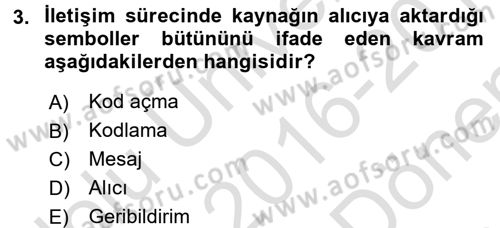 Satış Teknikleri Dersi 2016 - 2017 Yılı (Final) Dönem Sonu Sınav Soruları 3. Soru